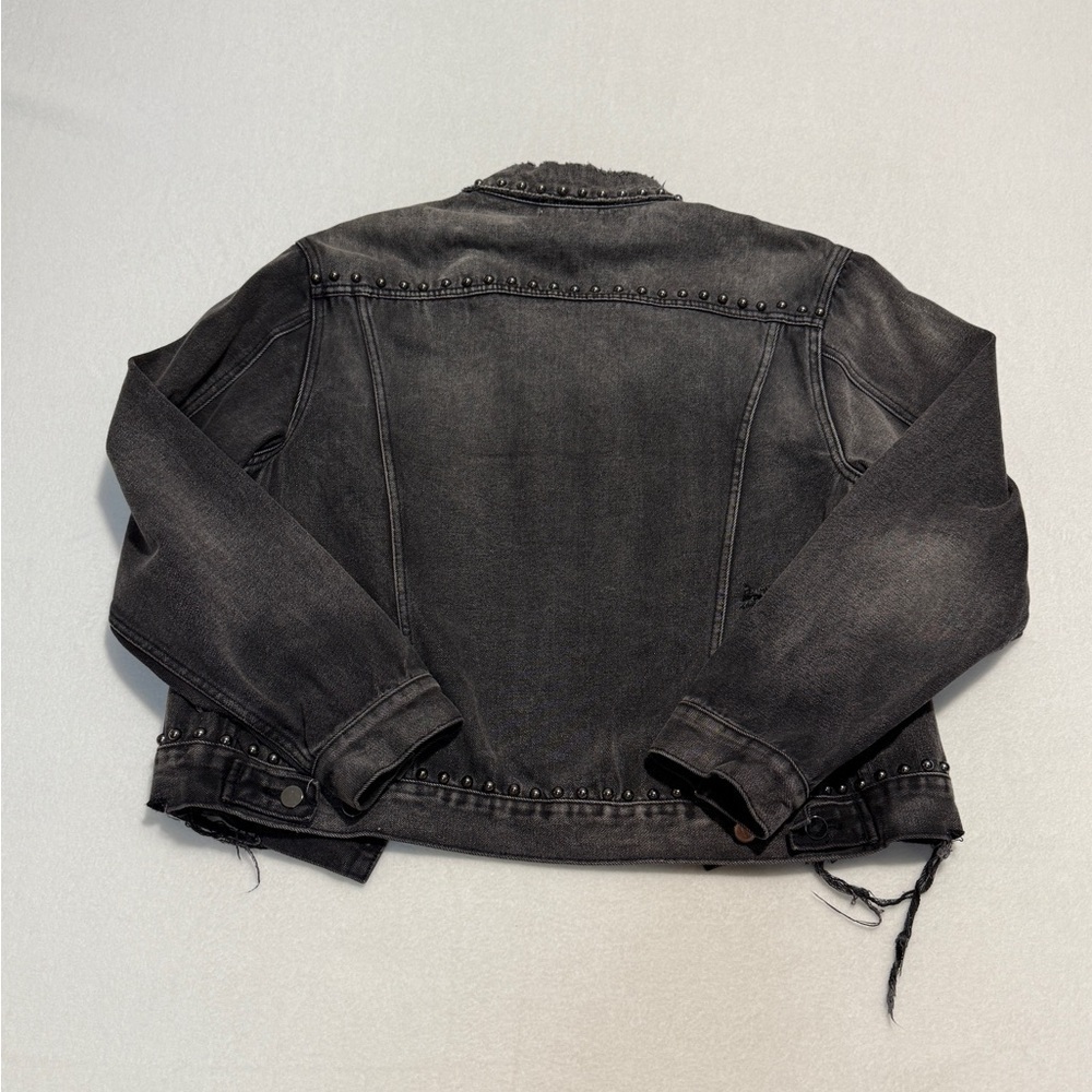 MNML Black Distressed Jean Jacket - Picture 2 of 4